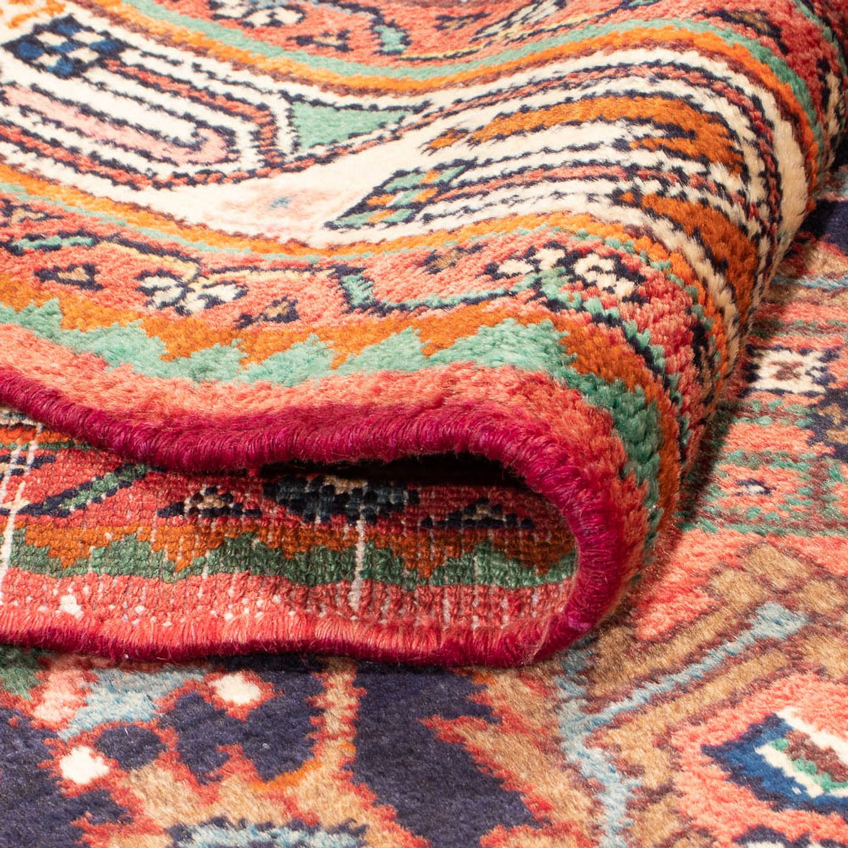 Loper Perzisch Tapijt - Nomadisch - 342 x 114 cm - donkerblauw