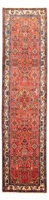 Hamadan Tapijt 102x375cm - Perzisch tapijt - Loper / Rood / 102 x 375 cm Loper