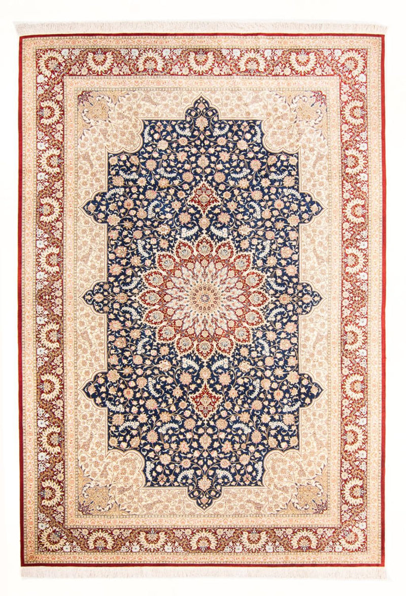 Zijden tapijt - Ghom Silk - Premium - 287 x 196 cm - blauw