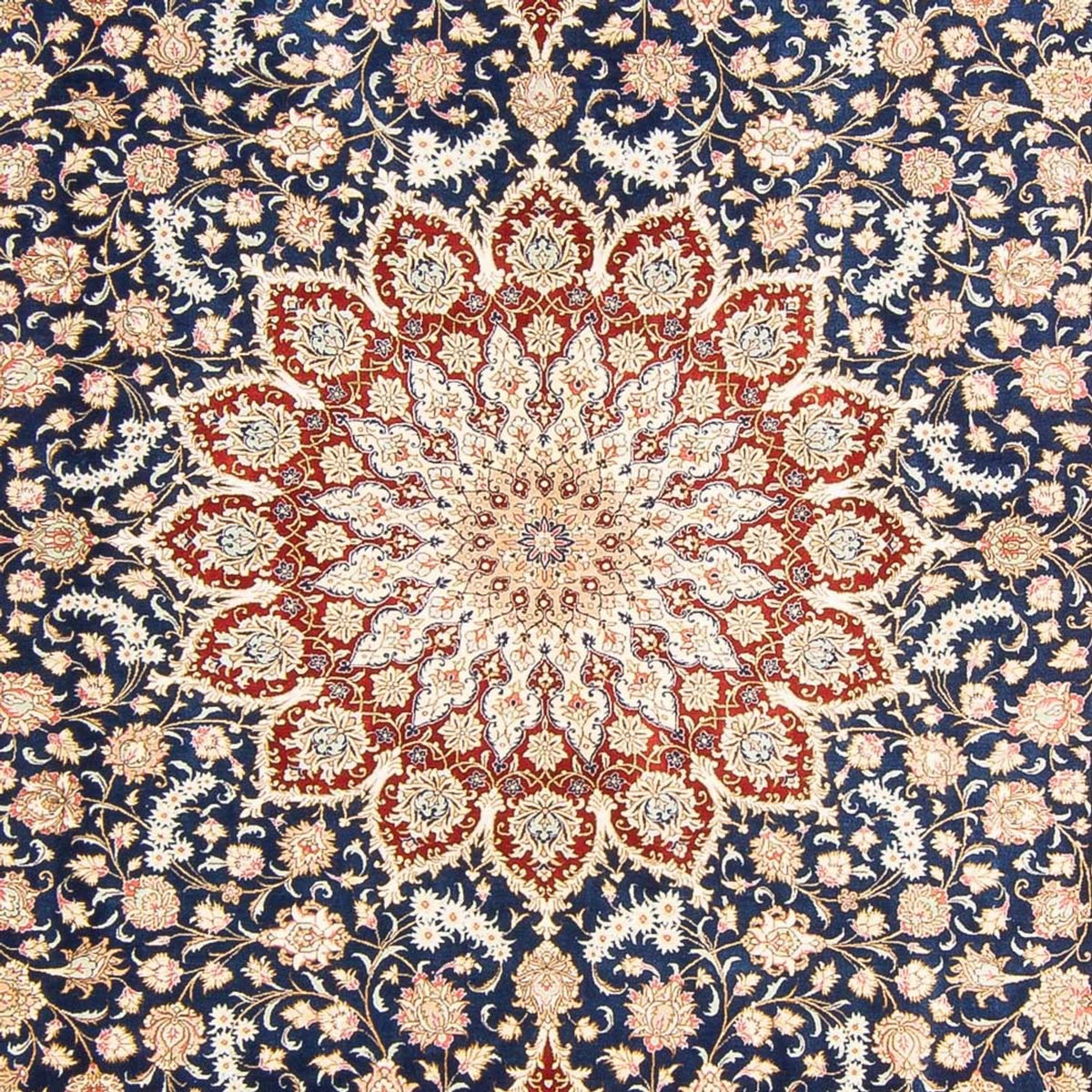 Zijden tapijt - Ghom Silk - Premium - 287 x 196 cm - blauw