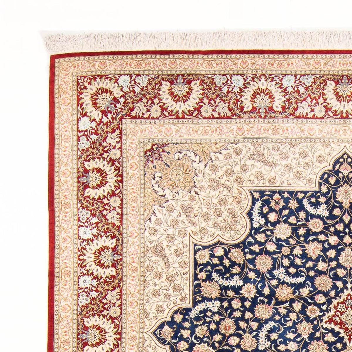 Zijden tapijt - Ghom Silk - Premium - 287 x 196 cm - blauw