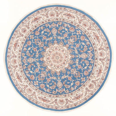Perzisch tapijt - Tabriz - Royal rond  - 200 x 200 cm - blauw