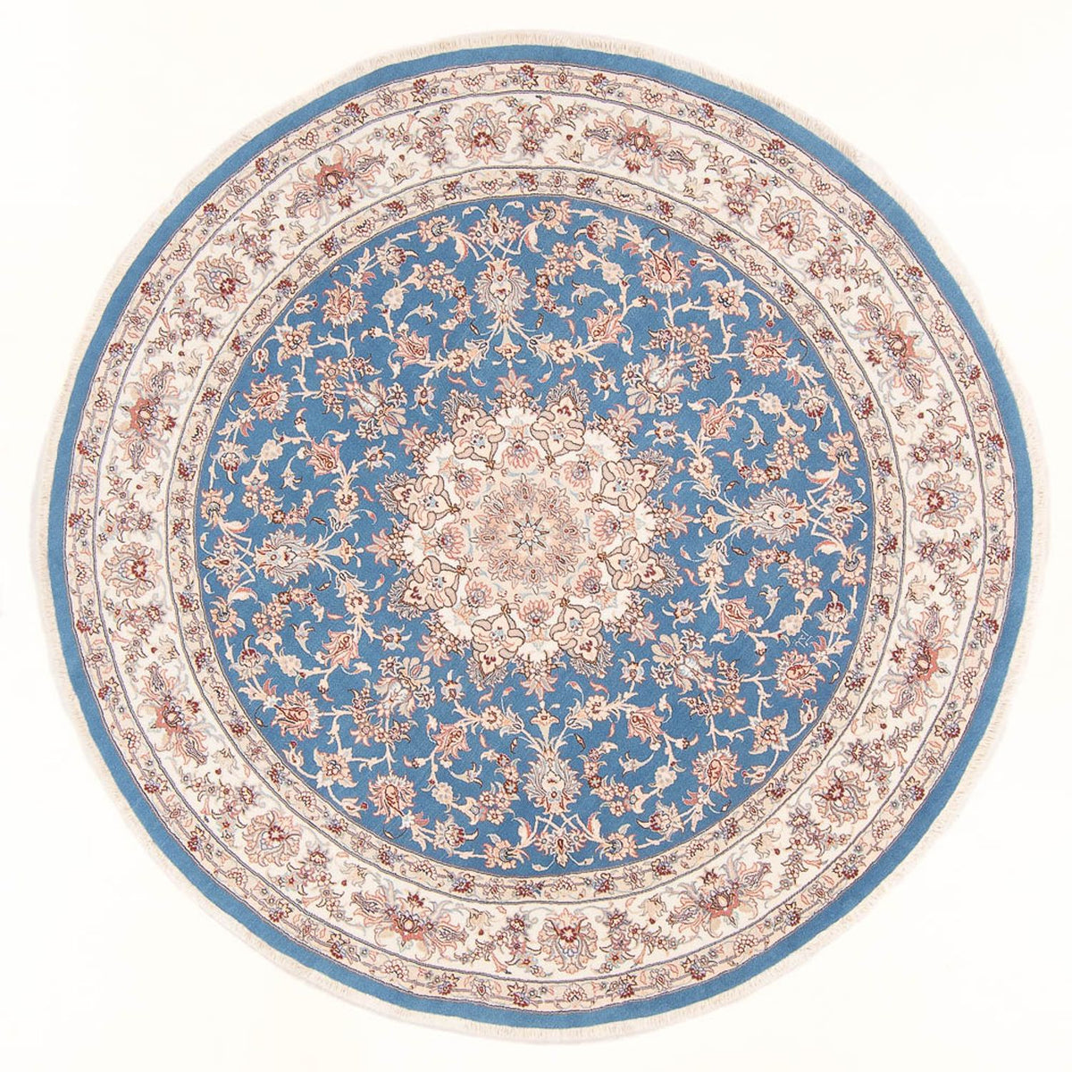 Perzisch tapijt - Tabriz - Royal rond  - 200 x 200 cm - blauw