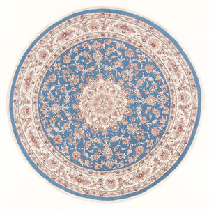 Perzisch tapijt - Tabriz - Royal rond  - 200 x 200 cm - blauw
