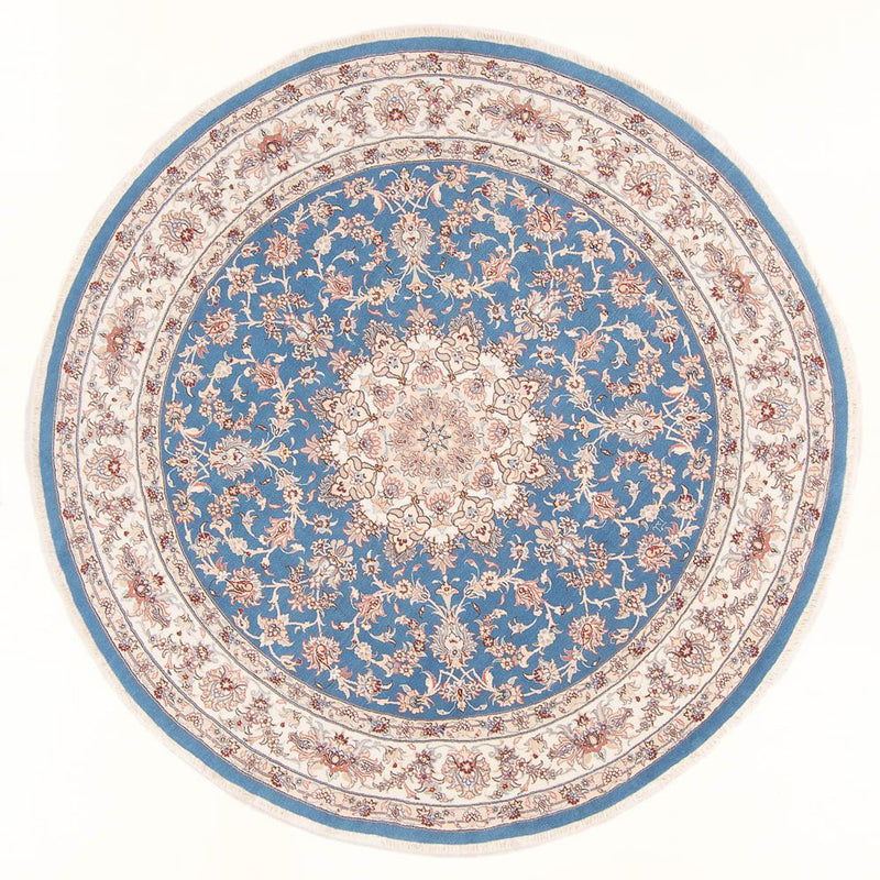Perzisch tapijt - Tabriz - Royal rond  - 200 x 200 cm - blauw