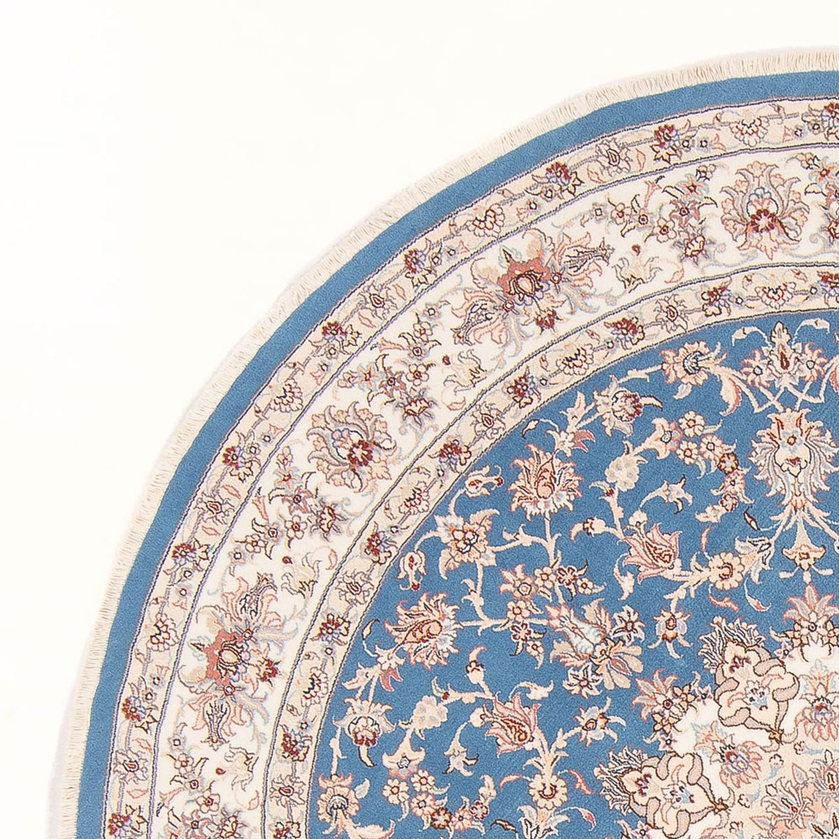 Perzisch tapijt - Tabriz - Royal rond  - 200 x 200 cm - blauw