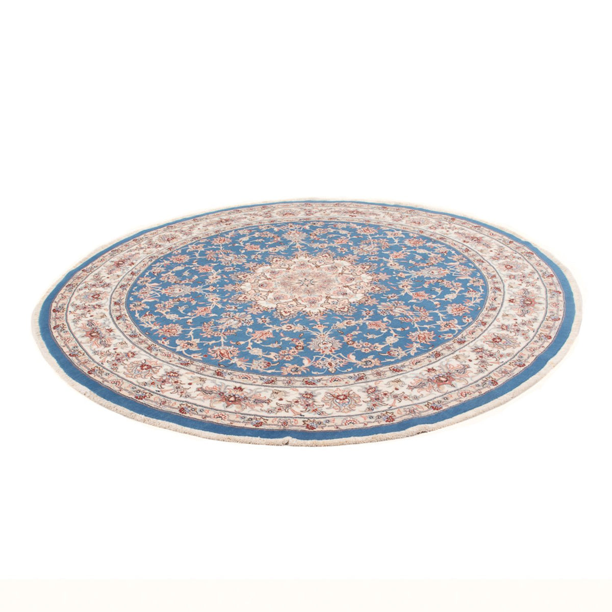 Perzisch tapijt - Tabriz - Royal rond  - 200 x 200 cm - blauw