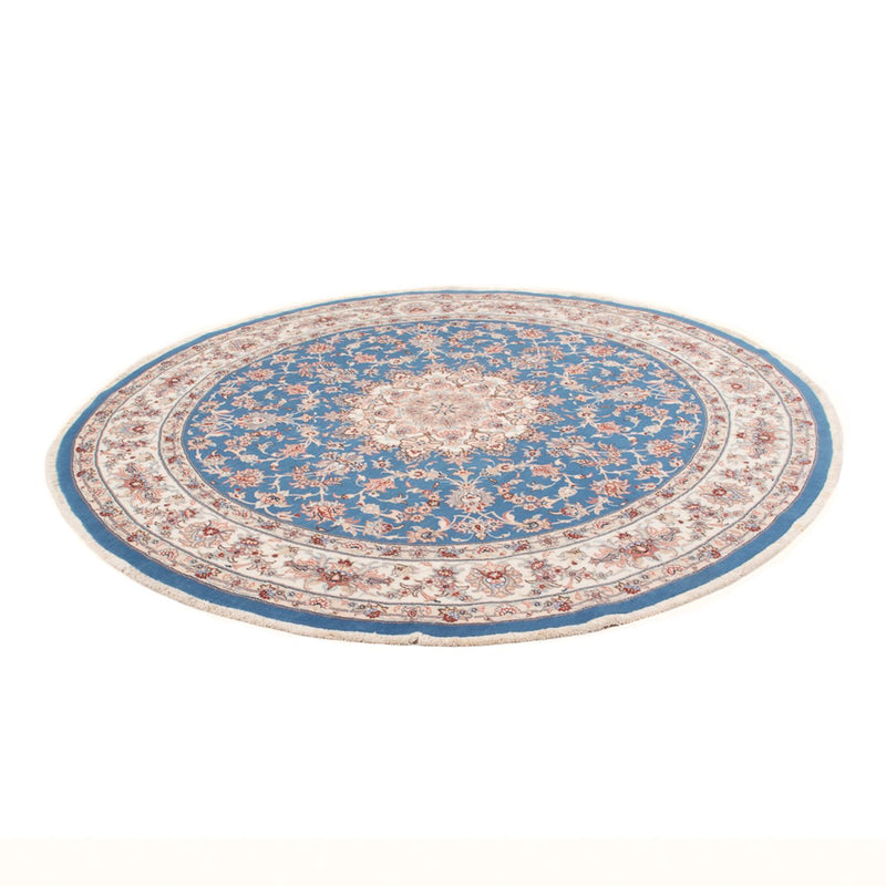 Perzisch tapijt - Tabriz - Royal rond  - 200 x 200 cm - blauw