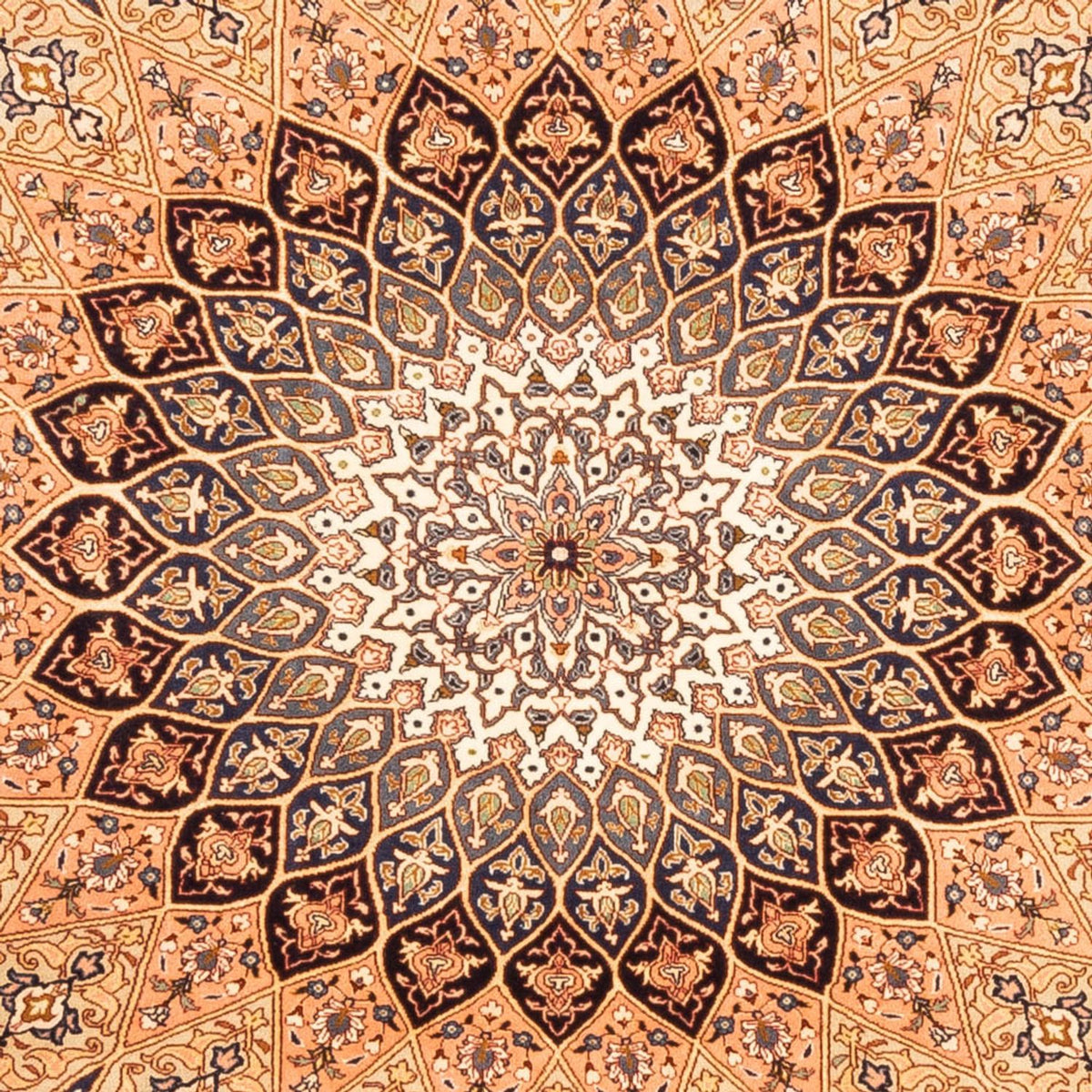 Perzisch tapijt - Tabriz - Royal vierkant  - 200 x 200 cm - licht beige