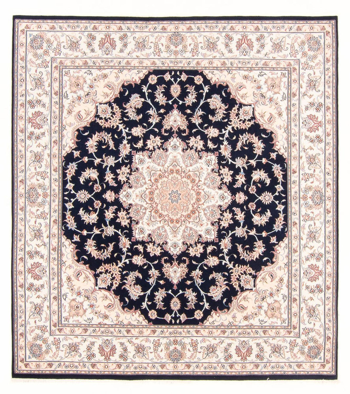 Perzisch tapijt - Tabriz - Royal - 220 x 198 cm - donkerblauw