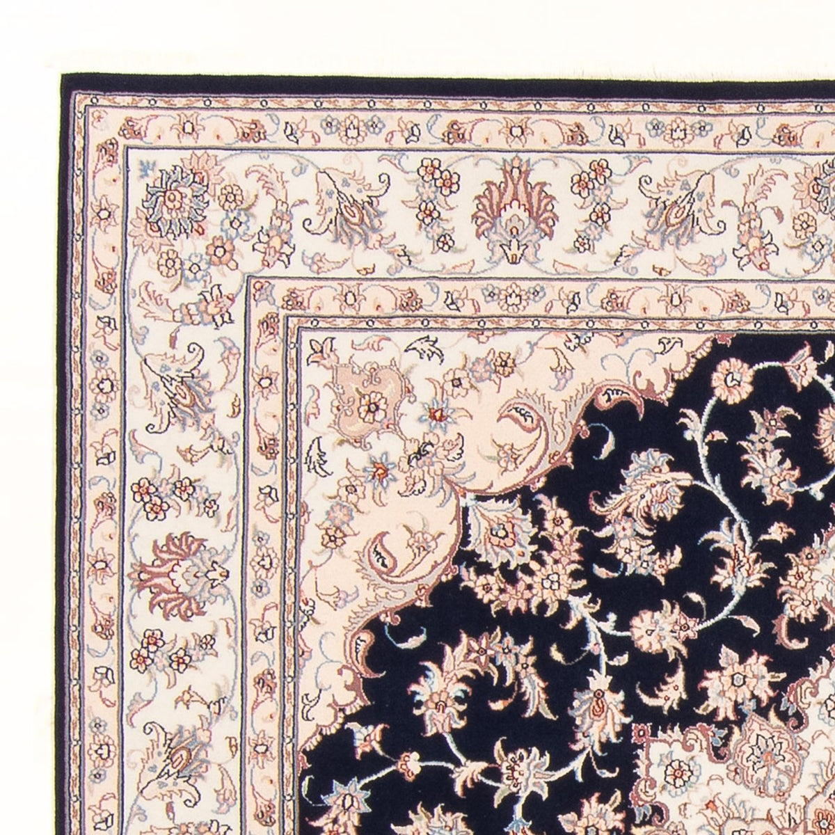 Perzisch tapijt - Tabriz - Royal - 220 x 198 cm - donkerblauw