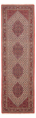 Loper Perzisch tapijt - Bijar - Koninklijk - 305 x 90 cm - beige