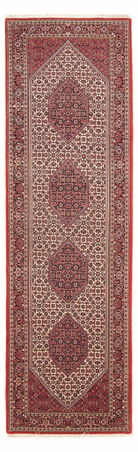 Loper Perzisch tapijt - Bijar - Koninklijk - 305 x 90 cm - beige