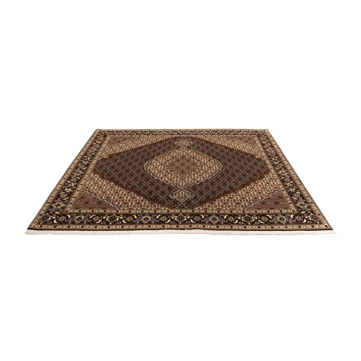 Perzisch tapijt - Tabriz - Royal vierkant  - 203 x 198 cm - donker beige