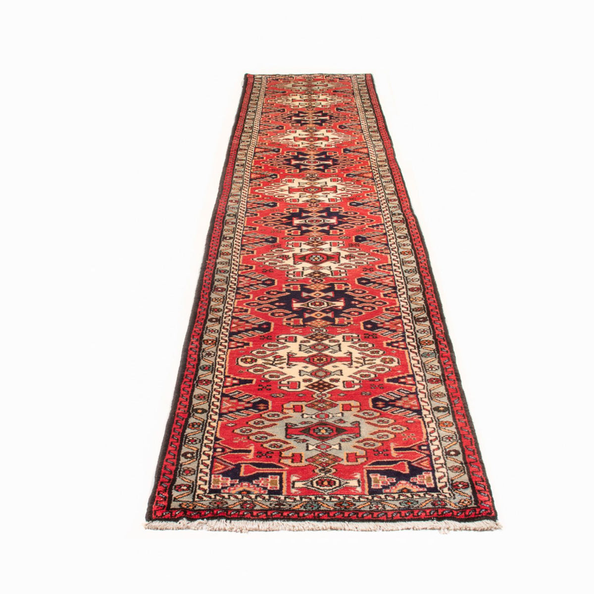 Loper Perzisch Tapijt - Nomadisch - 395 x 80 cm - rood
