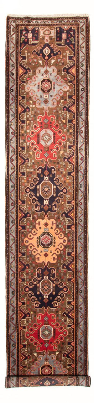 Loper Perzisch Tapijt - Nomadisch - 414 x 106 cm - veelkleurig