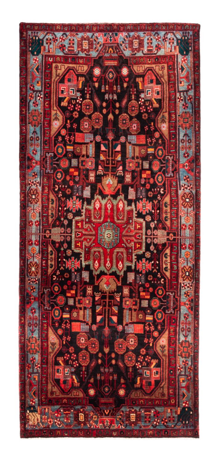 Loper Perzisch Tapijt - Nomadisch - 343 x 154 cm - donkerblauw