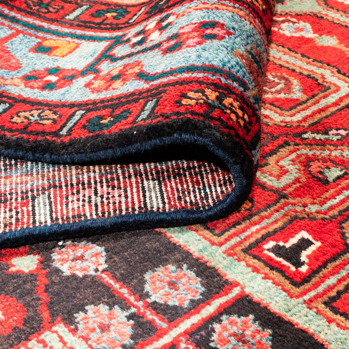 Loper Perzisch Tapijt - Nomadisch - 343 x 154 cm - donkerblauw