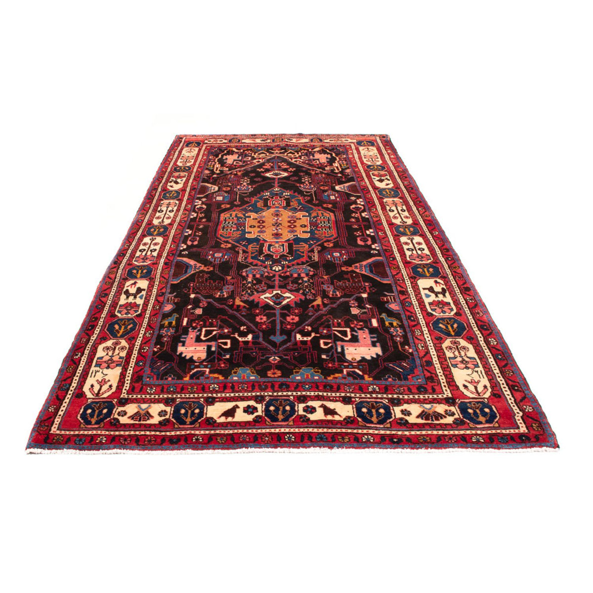 Loper Perzisch Tapijt - Nomadisch - 350 x 160 cm - donkerblauw