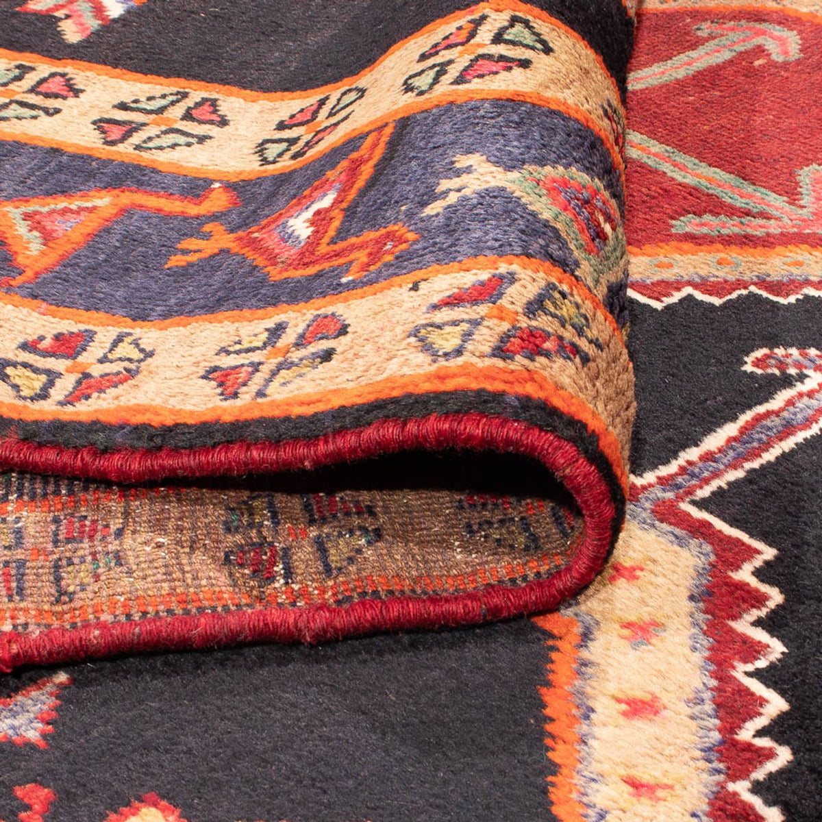 Loper Perzisch Tapijt - Nomadisch - 366 x 160 cm - donkerblauw