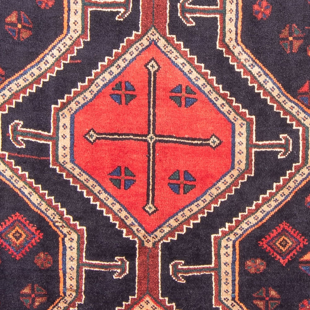 Loper Perzisch Tapijt - Nomadisch - 380 x 153 cm - donkerblauw