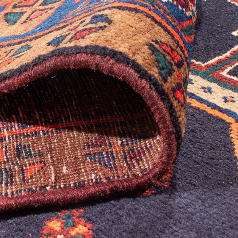 Loper Perzisch Tapijt - Nomadisch - 380 x 153 cm - donkerblauw