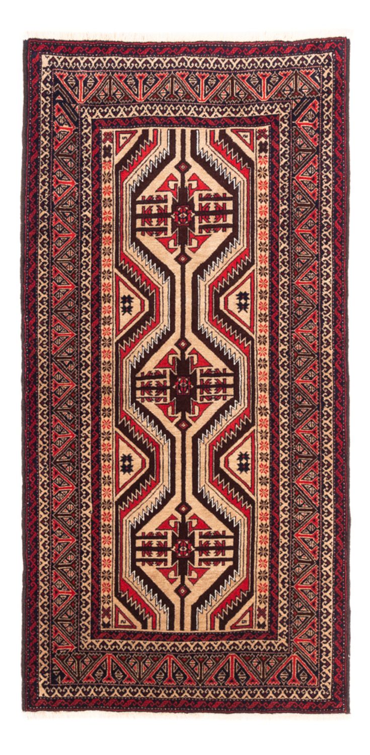 Loper Baluch tapijt - 181 x 94 cm - donker beige