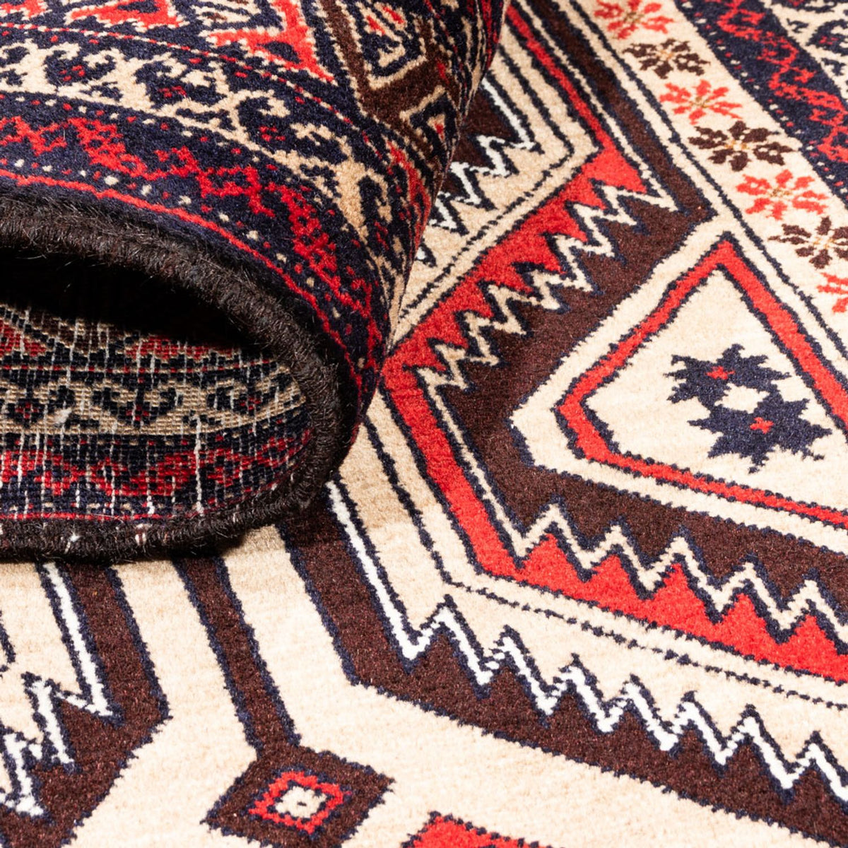 Loper Baluch tapijt - 181 x 94 cm - donker beige