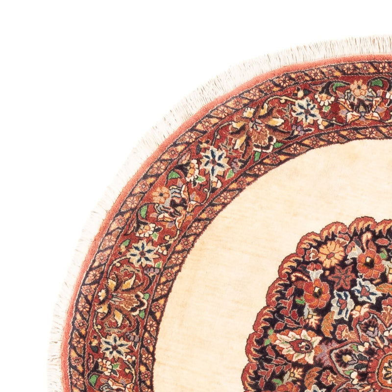 Perzisch tapijt - Bijar - Koninklijk rond  - 100 x 100 cm - crème