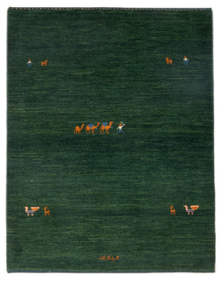 Gabbeh tapijt - Perzisch - 151 x 104 cm - donkergroen