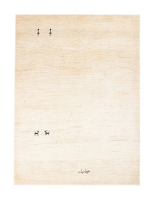 Gabbeh tapijt - Perzisch - 150 x 102 cm - wit  crème