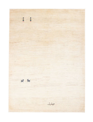 Gabbeh tapijt - Perzisch - 150 x 102 cm - wit  crème