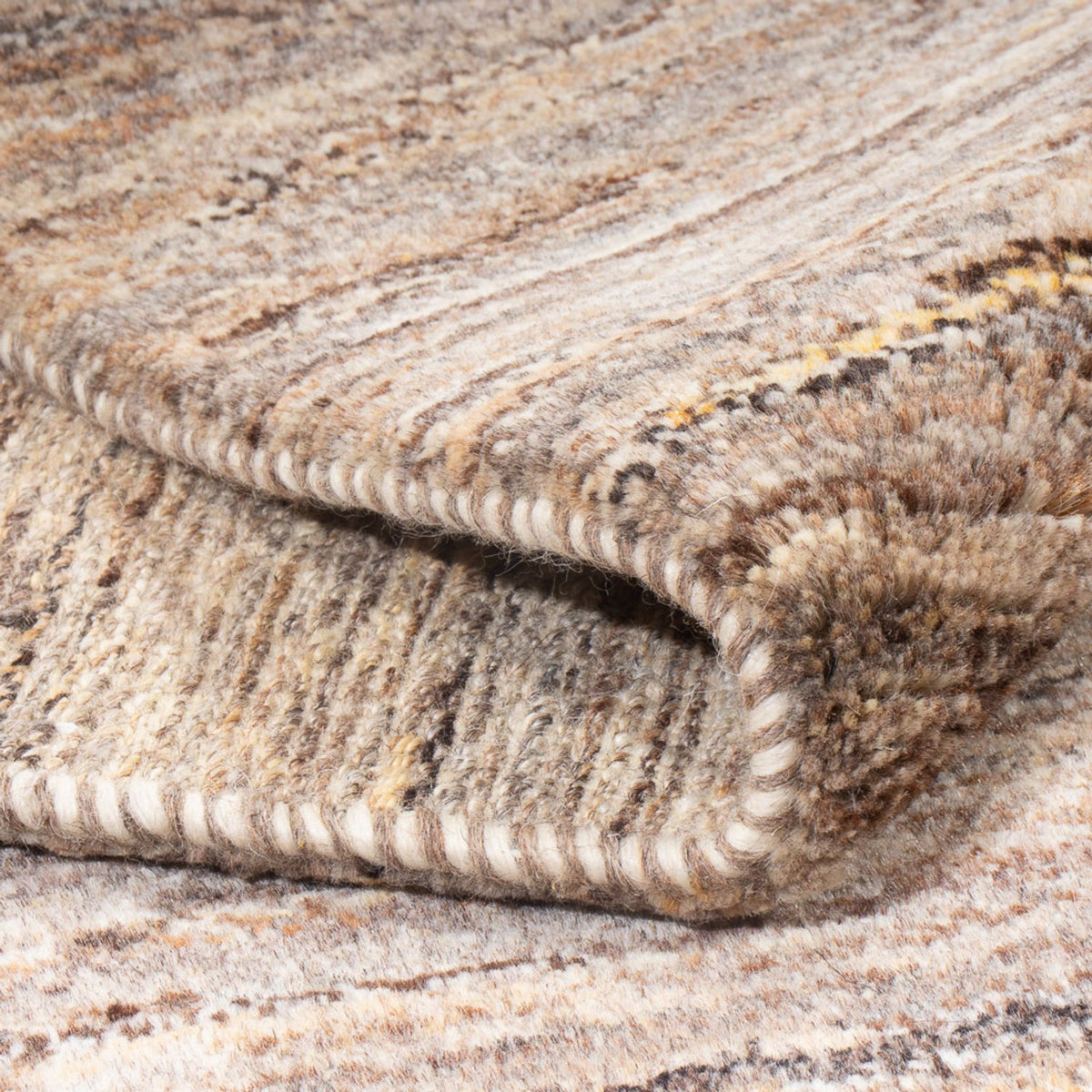 Gabbeh tapijt - Perzisch - 194 x 154 cm - donker beige