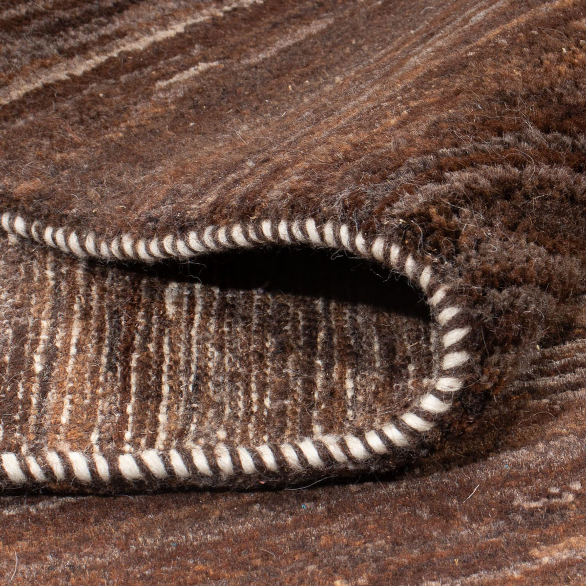 Gabbeh tapijt - Perzisch - 192 x 158 cm - donkerbruin