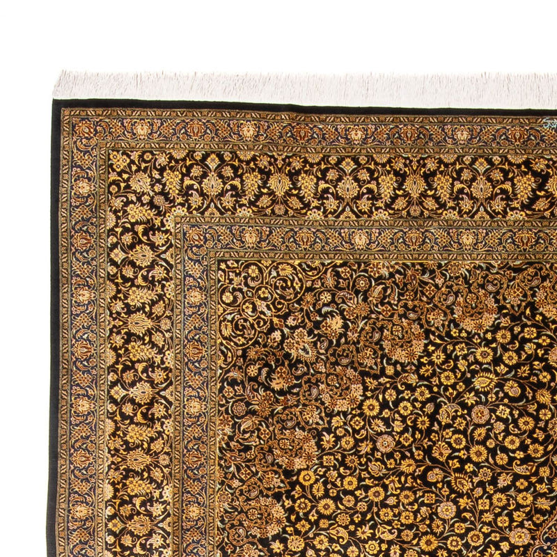 Zijden tapijt - Ghom Silk - Premium - 353 x 242 cm - zwart