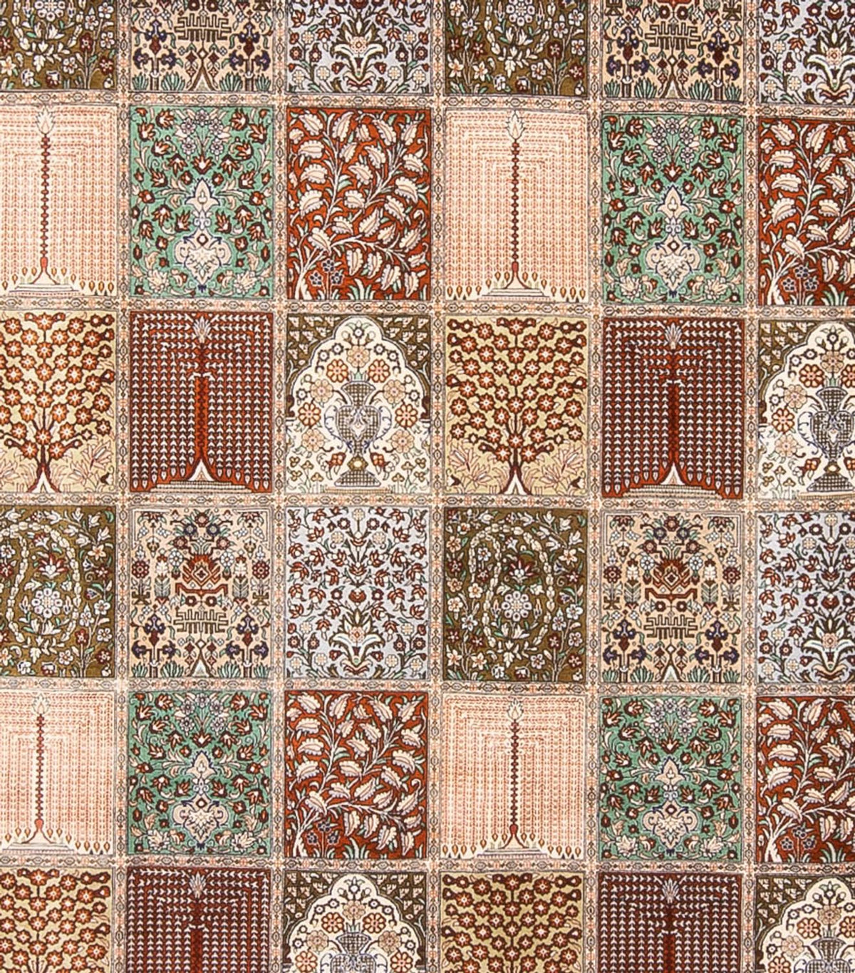 Zijden tapijt - Ghom Silk - Premium vierkant  - 302 x 297 cm - veelkleurig