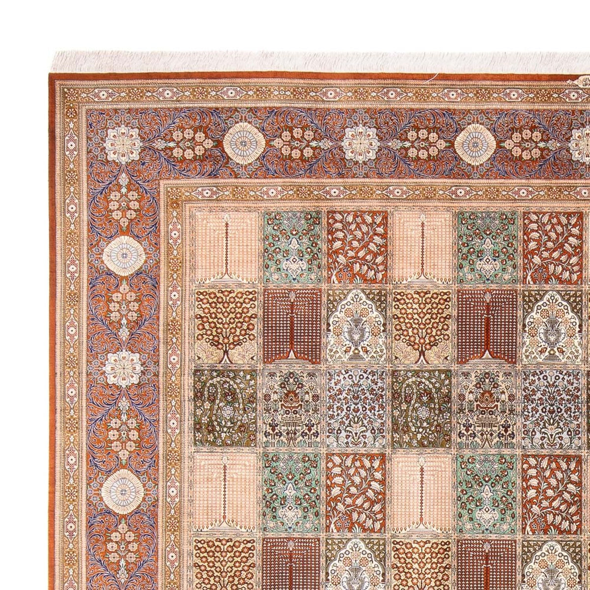 Zijden tapijt - Ghom Silk - Premium vierkant  - 302 x 297 cm - veelkleurig