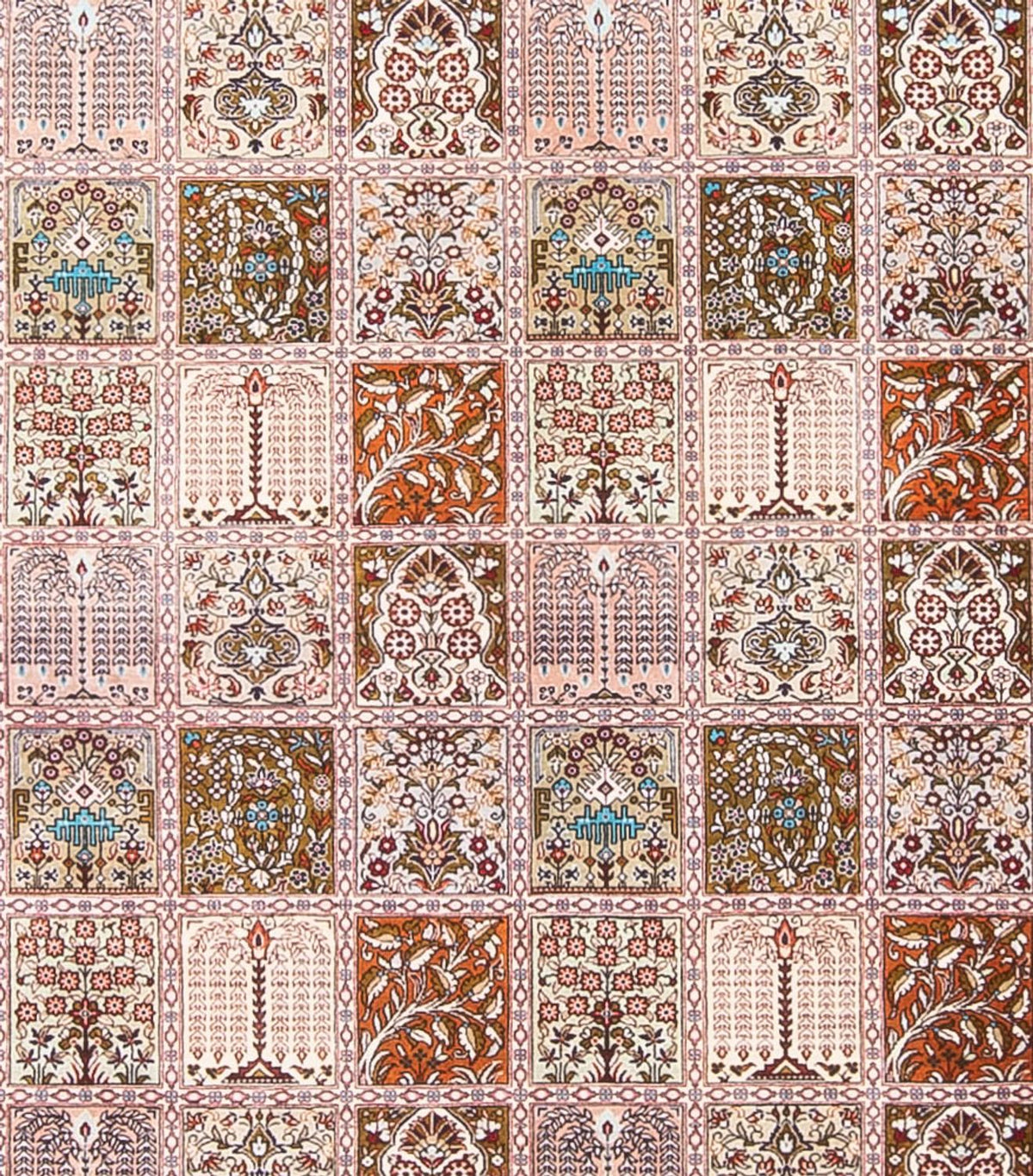 Zijden tapijt - Ghom Silk - Premium vierkant  - 250 x 250 cm - veelkleurig