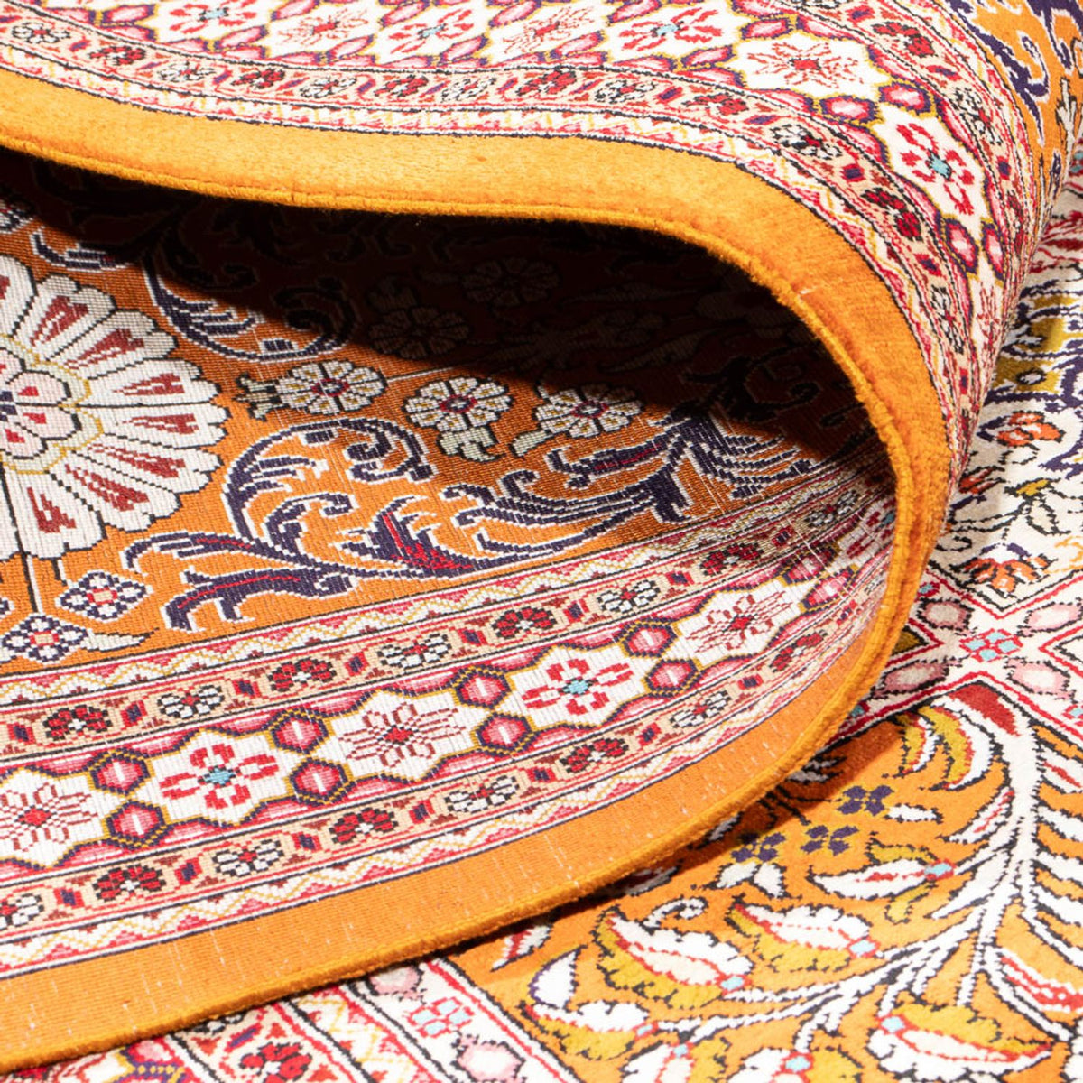 Zijden tapijt - Ghom Silk - Premium vierkant  - 250 x 250 cm - veelkleurig