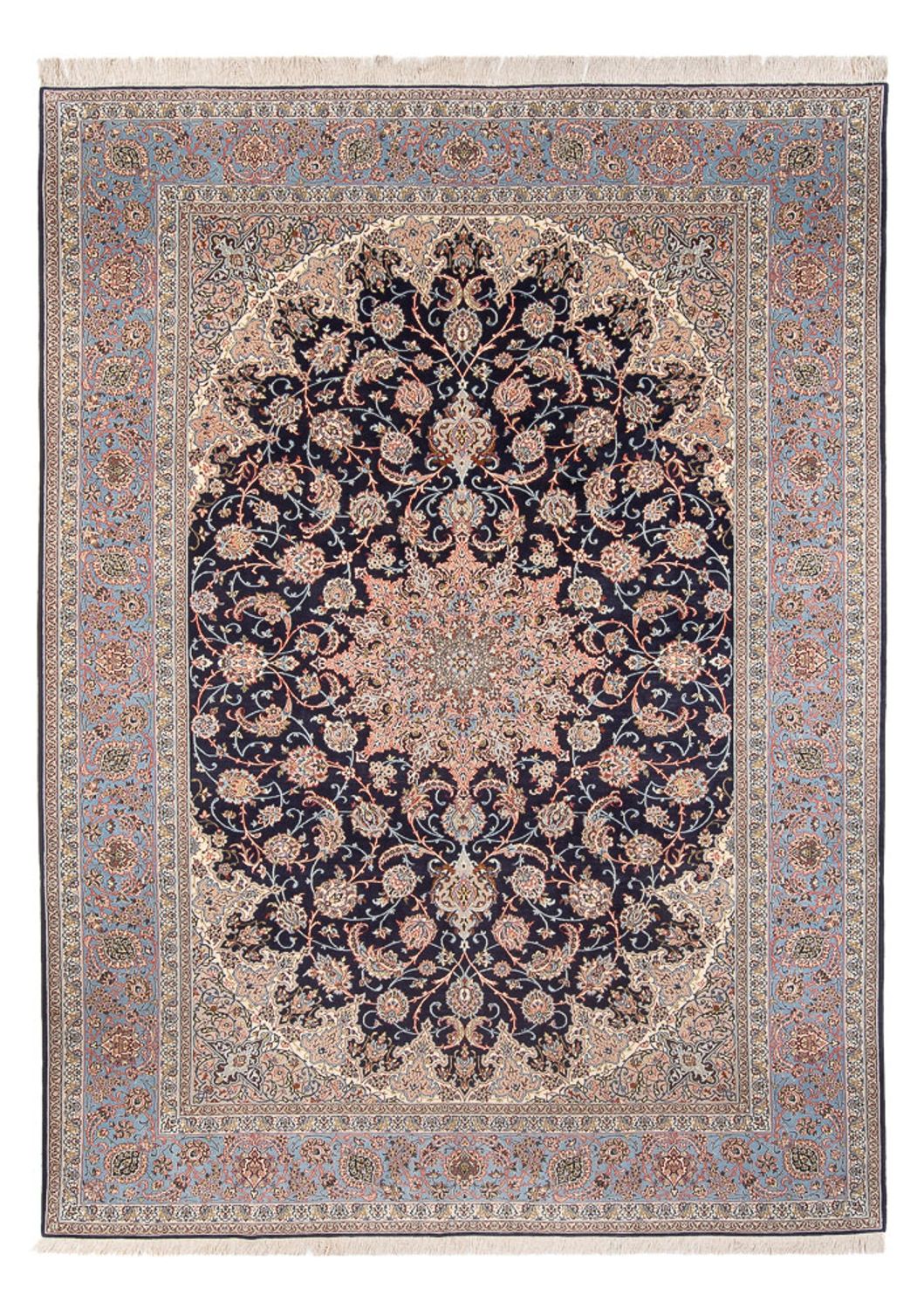 Perzisch tapijt - Isfahan - Premium - 355 x 248 cm - donkerblauw