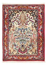 Perzisch tapijt - Isfahan - Premium - 100 x 75 cm - crème