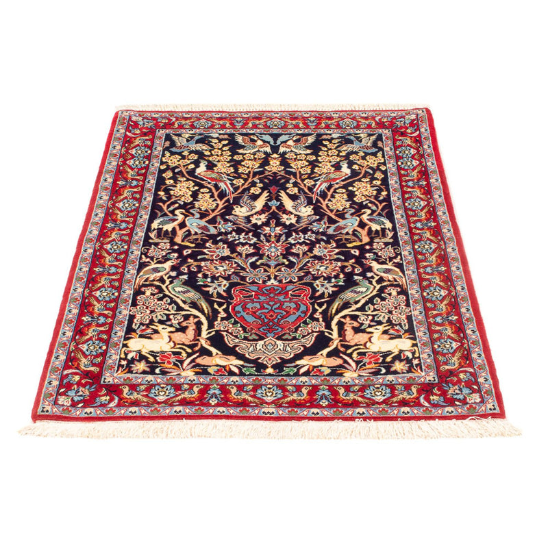 Perzisch tapijt - Isfahan - Premium - 106 x 72 cm - donkerblauw