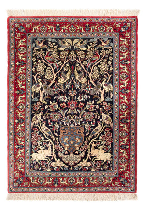 Perzisch tapijt - Isfahan - Premium - 98 x 70 cm - donkerblauw