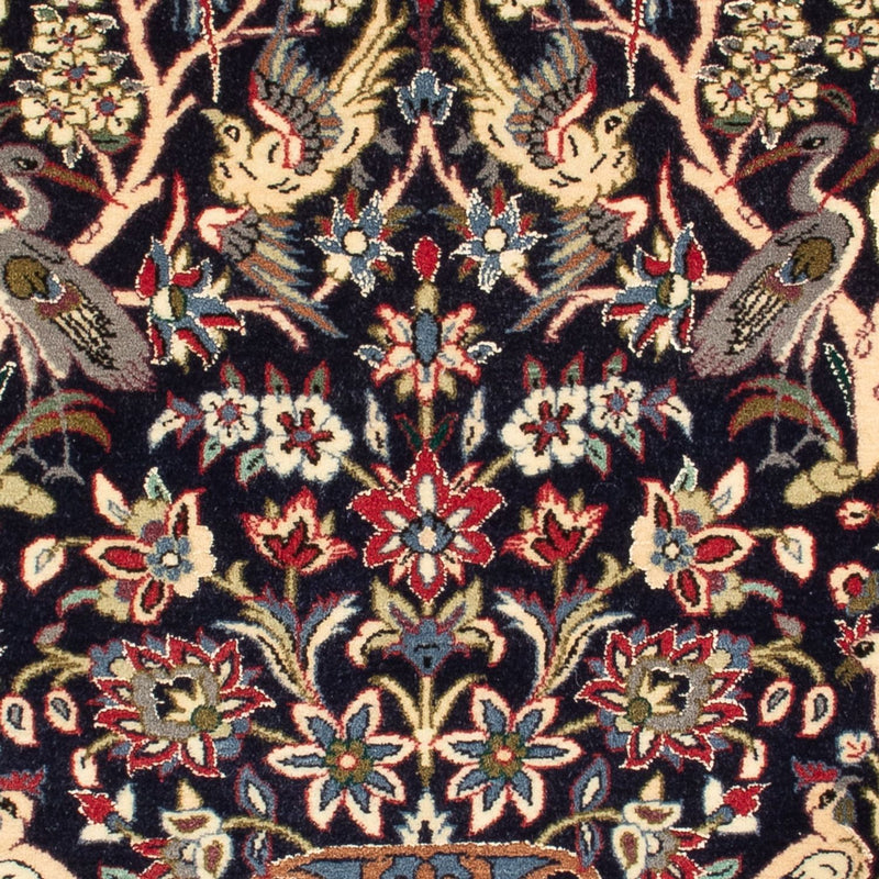 Perzisch tapijt - Isfahan - Premium - 98 x 70 cm - donkerblauw