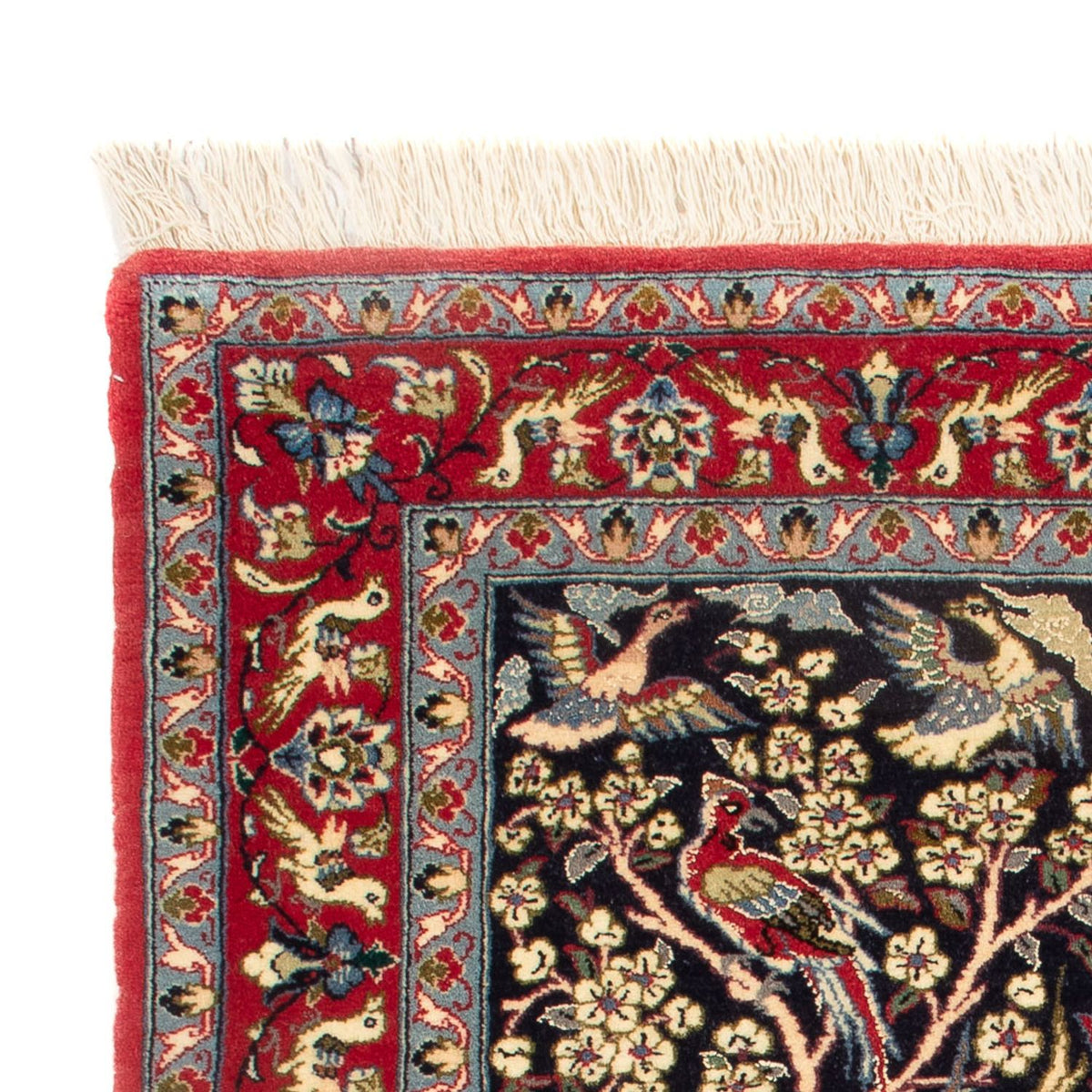 Perzisch tapijt - Isfahan - Premium - 98 x 70 cm - donkerblauw