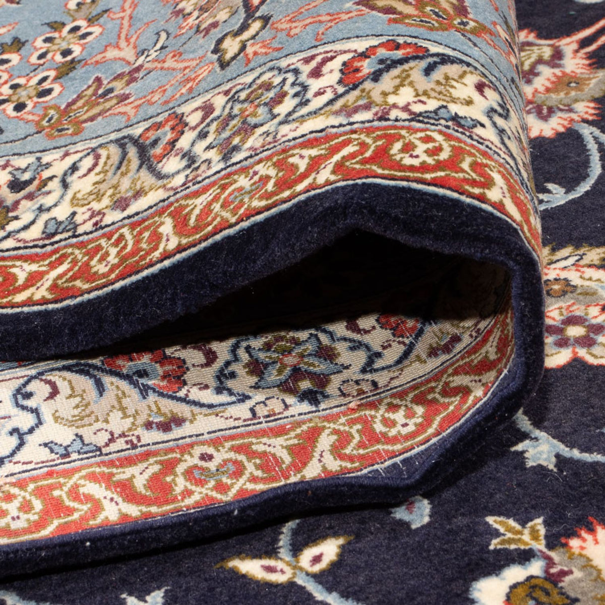 Perzisch tapijt - Isfahan - Premium - 355 x 255 cm - donkerblauw