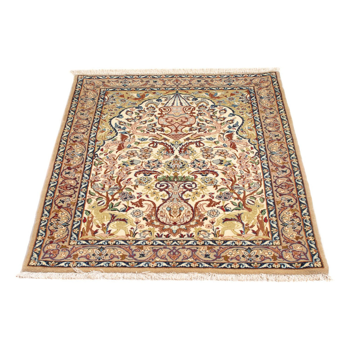 Perzisch tapijt - Isfahan - Premium - 110 x 74 cm - crème