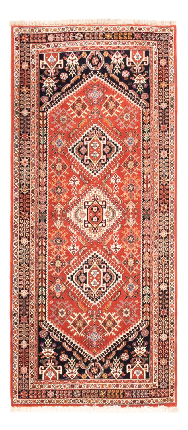 Loper Gabbeh Tapijt - Kashkuli Perzisch - 206 x 87 cm - oranje