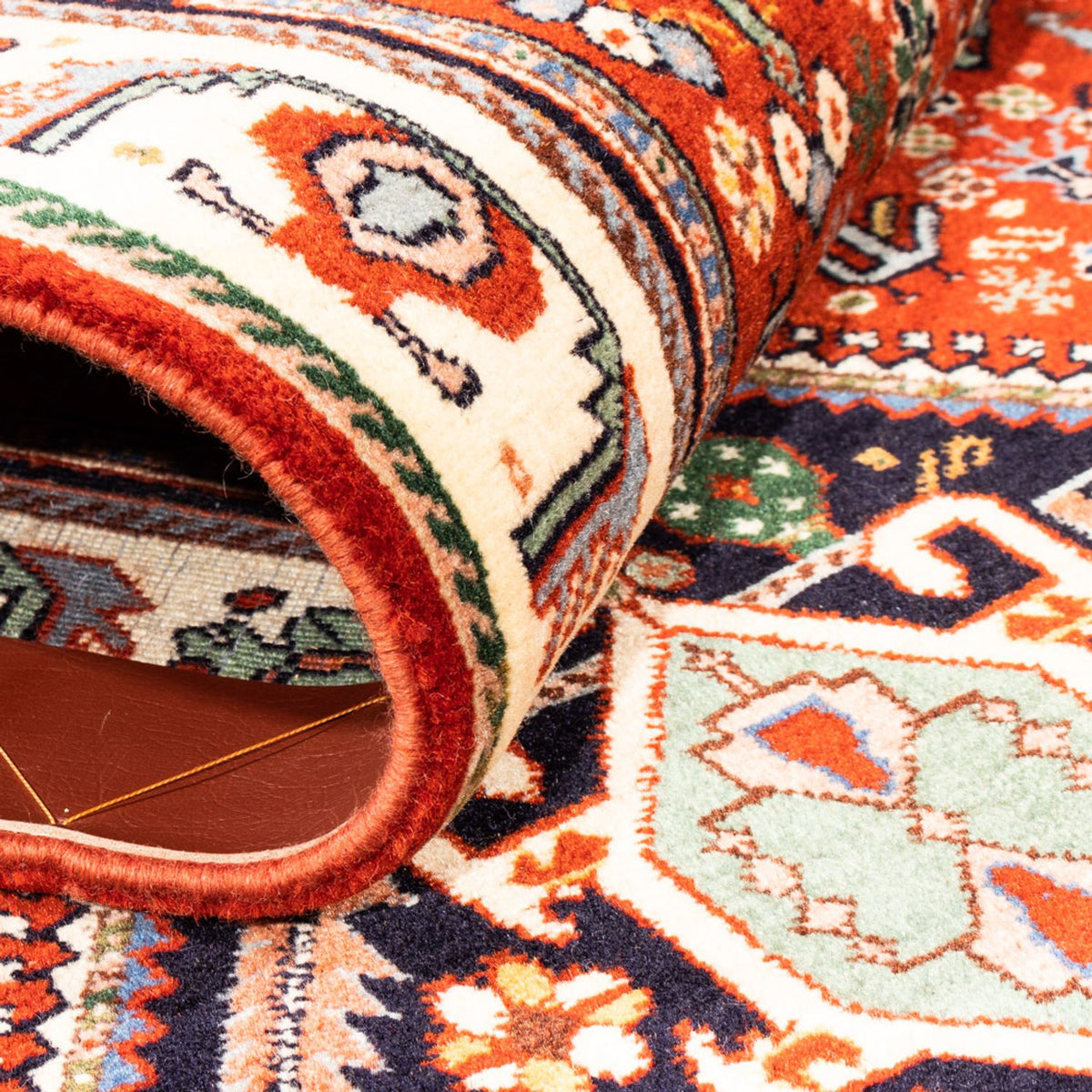 Loper Gabbeh Tapijt - Kashkuli Perzisch - 191 x 73 cm - oranje