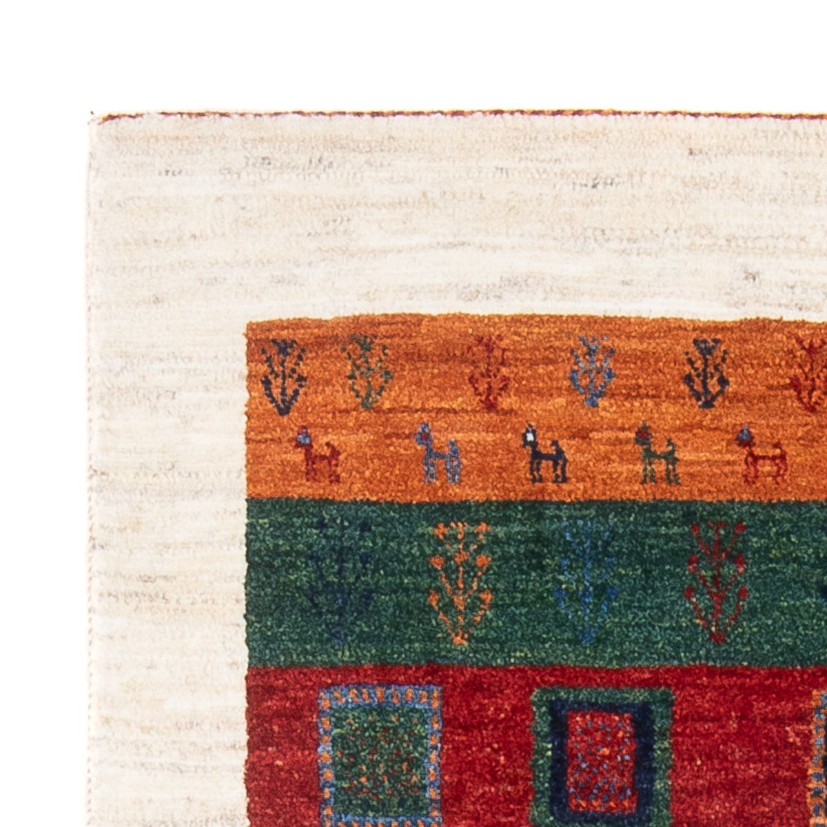 Gabbeh Tapijt - Loribaft Perzisch - 129 x 83 cm - veelkleurig